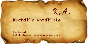 Kuchár Antónia névjegykártya
